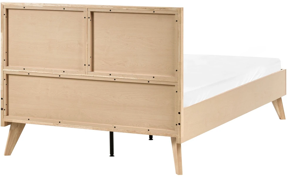Beliani Technorattano lova MONPAZIER 120 x 200 cm šviesiai ruda