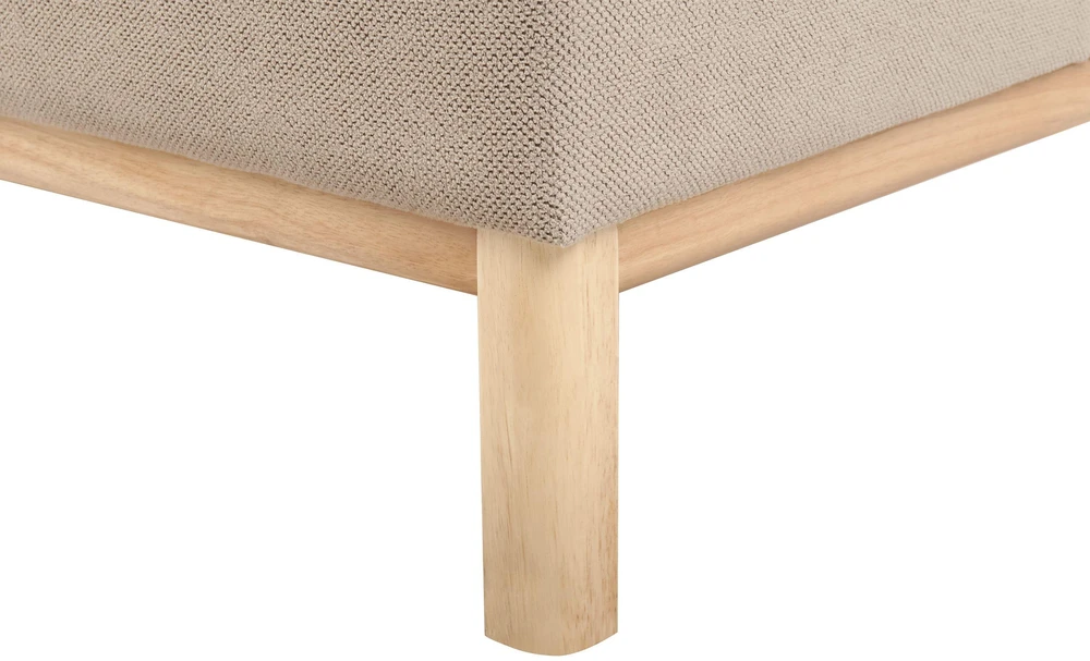 Beliani Trijų vietų kampinė sofa SOSJO, smėlio ir pilkos spalvos, kairinė