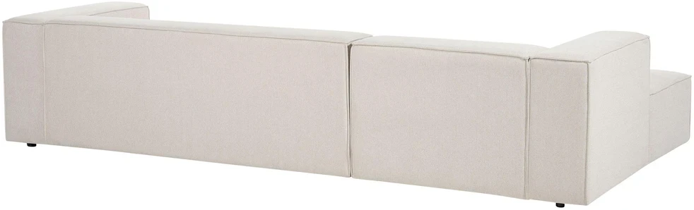 Beliani Trijų vietų kampinė sofa VERNON, šviesiai smėlio spalvos, dešininė