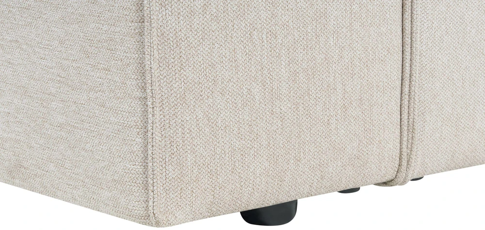 Beliani Trijų vietų kampinė sofa VERNON, šviesiai smėlio spalvos, dešininė