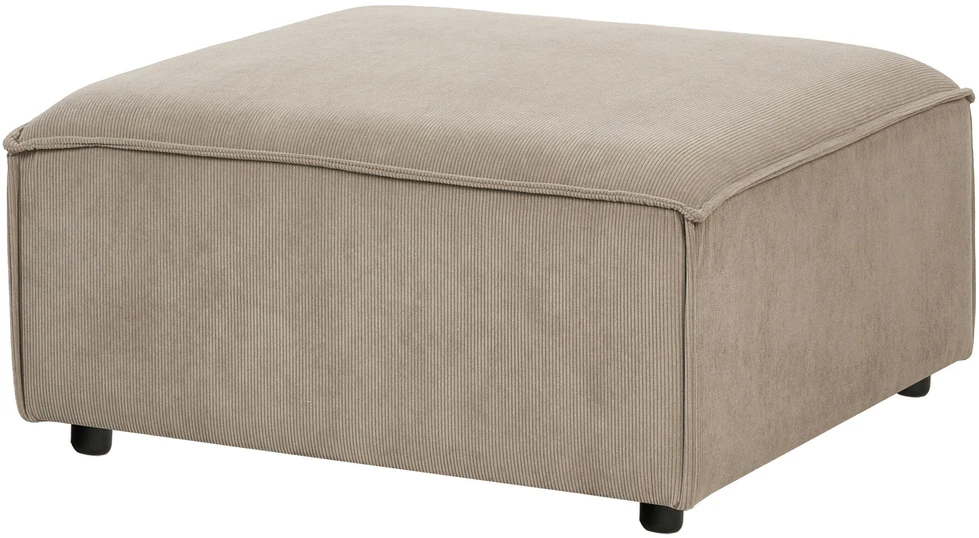 Beliani Trijų vietų modulinė kampinė sofa ARDAL dešininė, šviesiai ruda, velvetas su otomanu