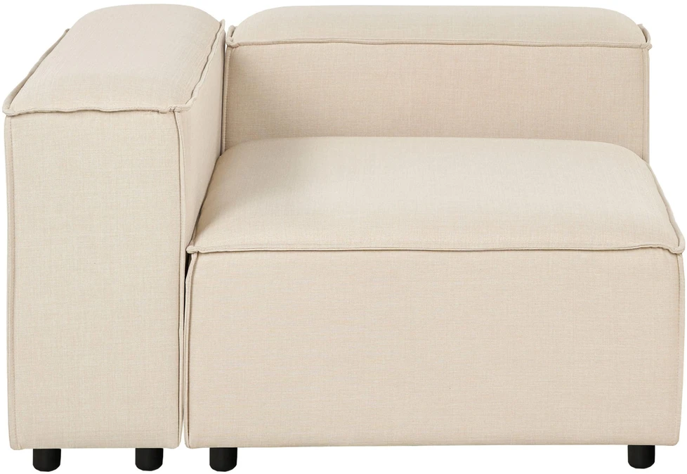 Beliani Trijų vietų modulinė sofa ARDAL smėlio spalvos
