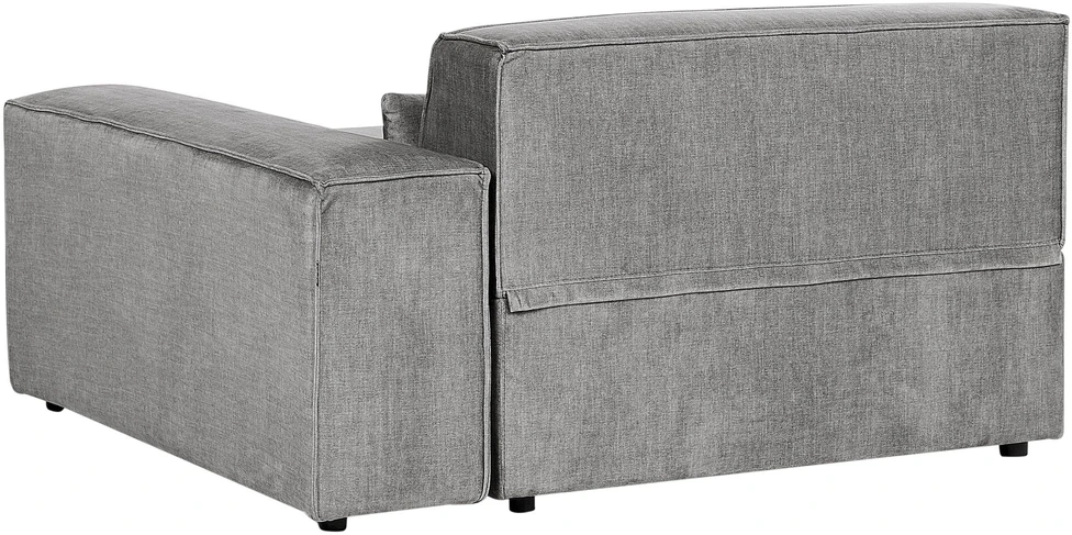 Beliani Trijų vietų modulinė sofa HELLNAR kairinė pilka