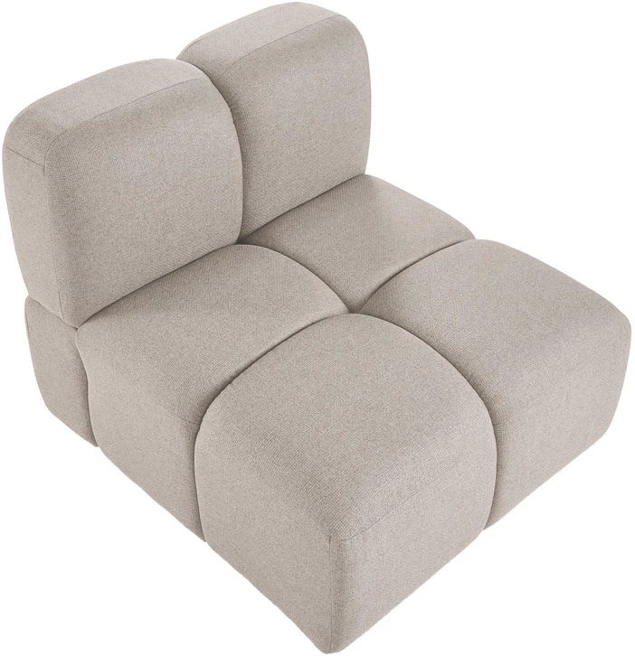 Beliani Trijų vietų modulinė sofa MAKSABERG, smėlio spalvos
