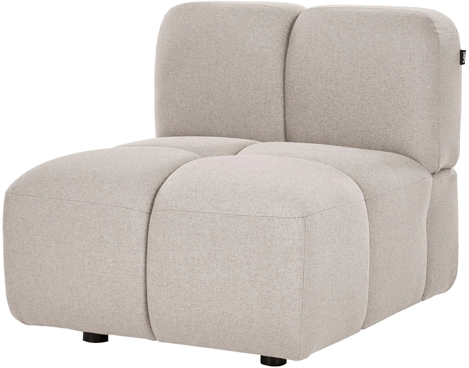 Beliani Trijų vietų modulinė sofa MAKSABERG, smėlio spalvos