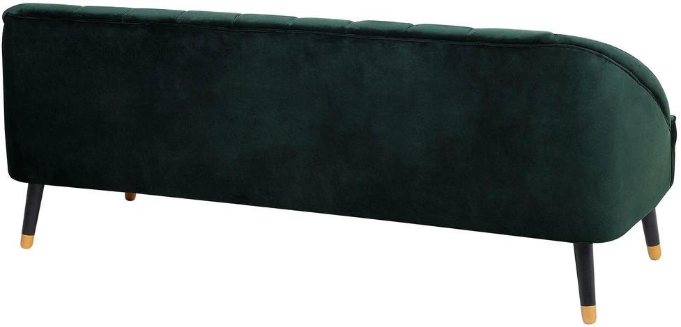 Beliani Trijų vietų sofa ALSVAG, smaragdo spalvos veliūras