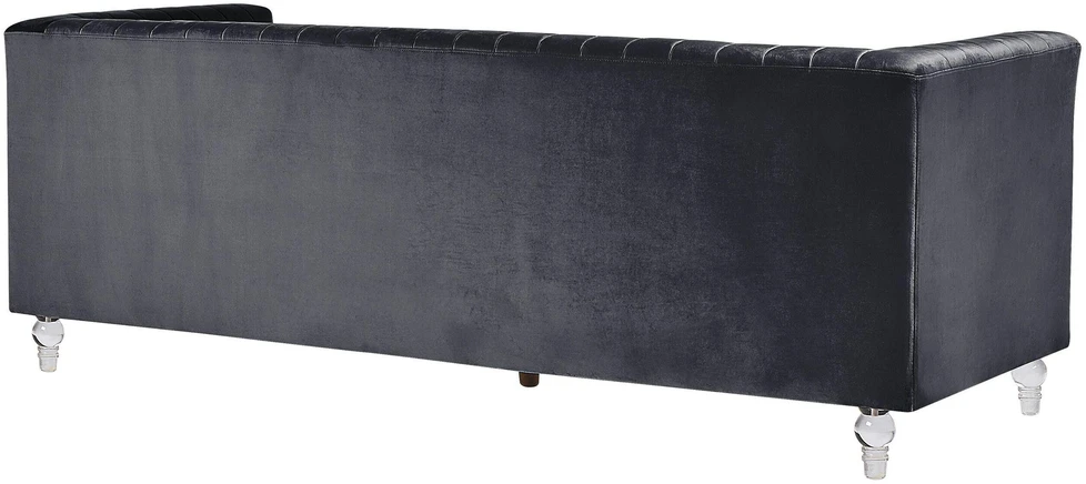 Beliani Trijų vietų sofa ARVIKA aksominė juoda