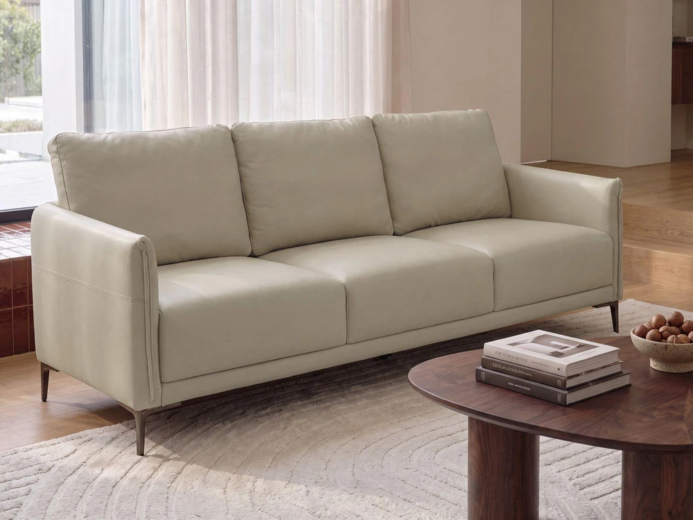 Beliani Trijų vietų sofa CILENS, šviesiai smėlinė