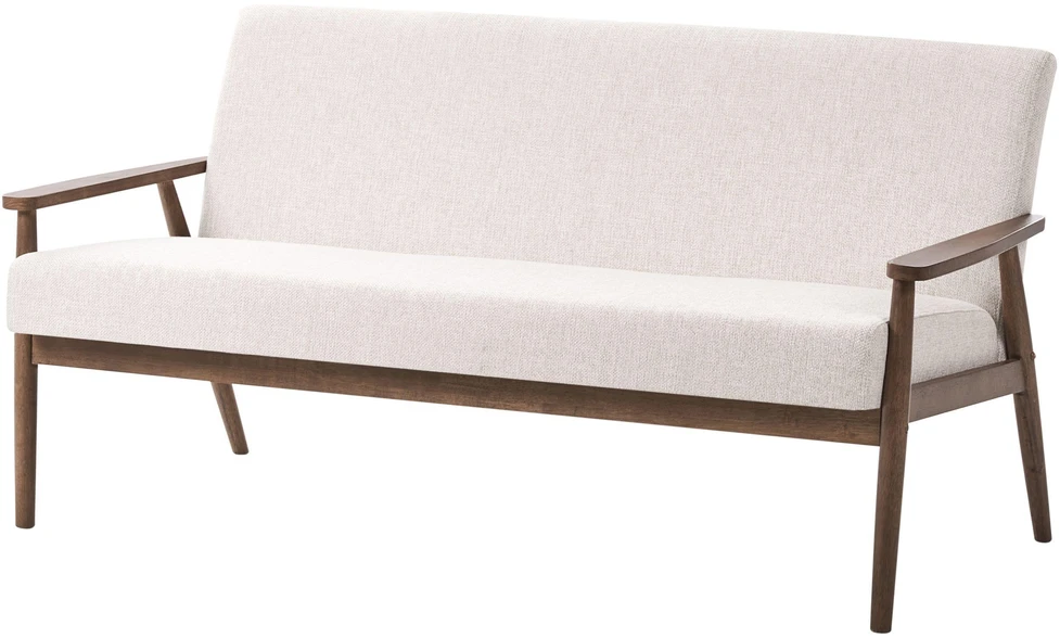 Beliani Trijų vietų sofa ESRUM, tamsiai ruda/smėlio spalvos