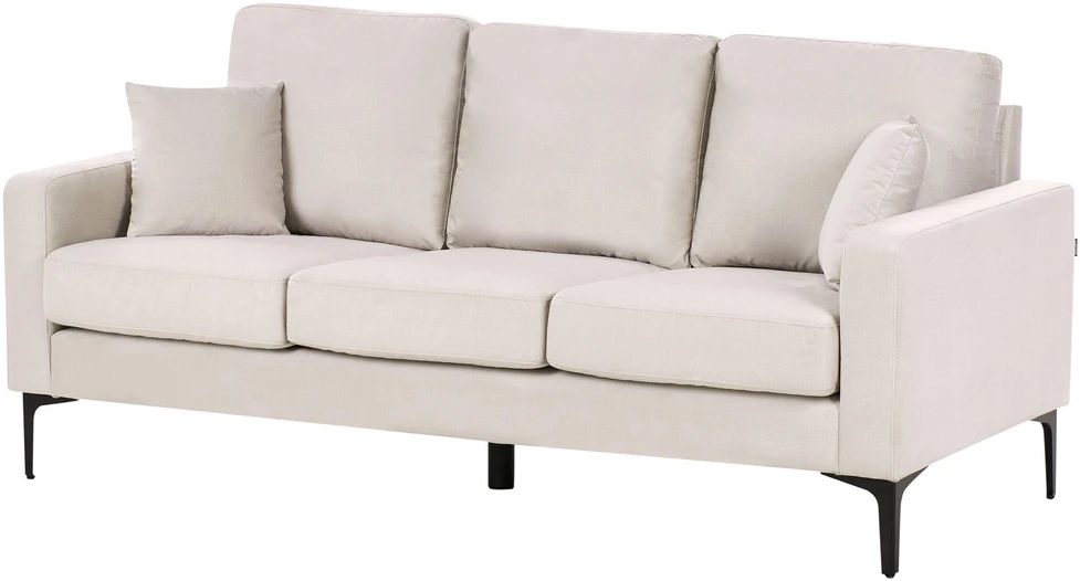 Beliani Trijų vietų sofa GAVLE Šviesi smėlio spalva