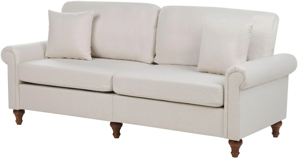 Beliani Trijų vietų sofa GINNERUP, šviesiai smėlinė