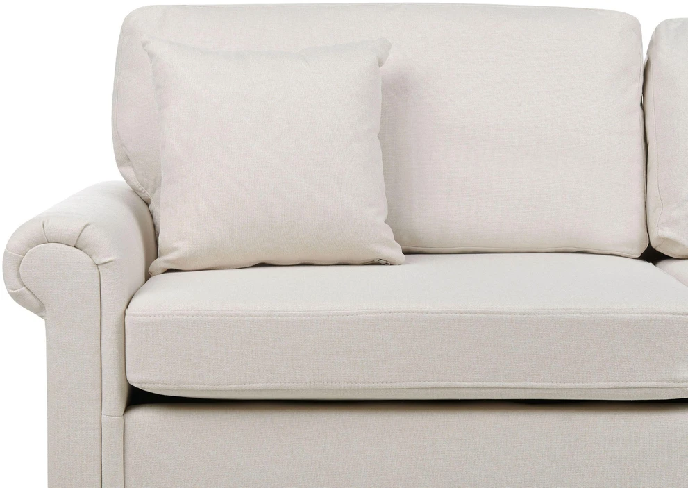 Beliani Trijų vietų sofa GINNERUP, šviesiai smėlinė