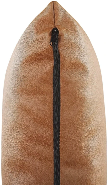Beliani Trijų vietų sofa GRANNA, ekologiška oda, ruda