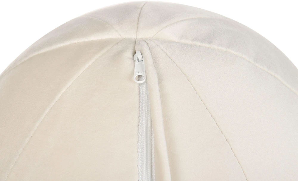 Beliani Trijų vietų sofa LEIREN, veliūras, kreminė balta