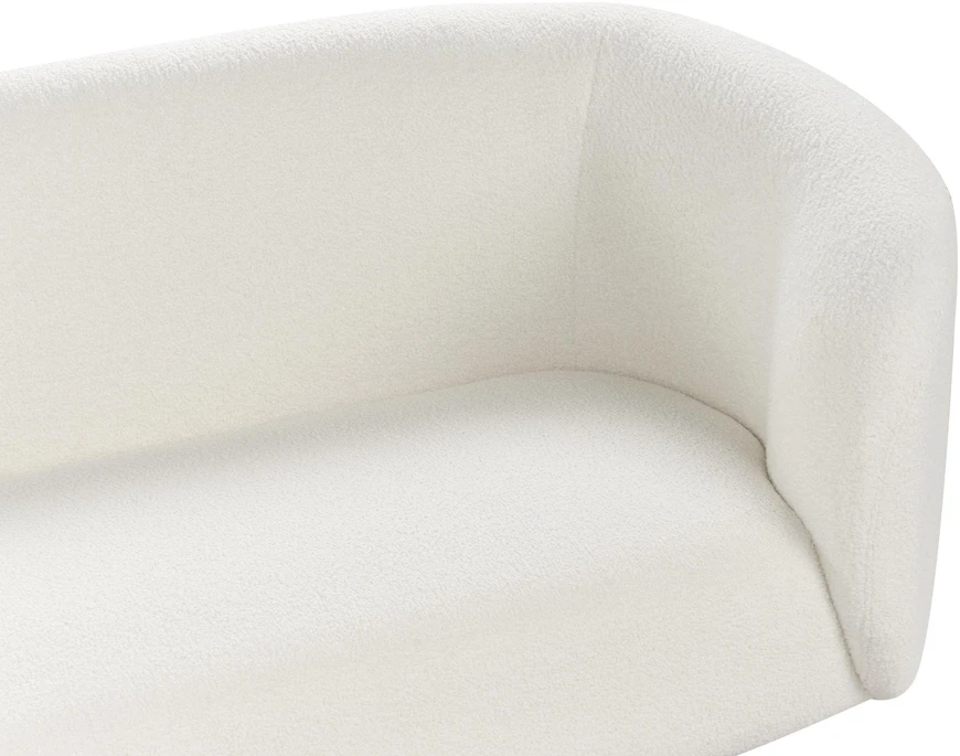 Beliani Trijų vietų sofa LOEN, balta, „Bouclé“