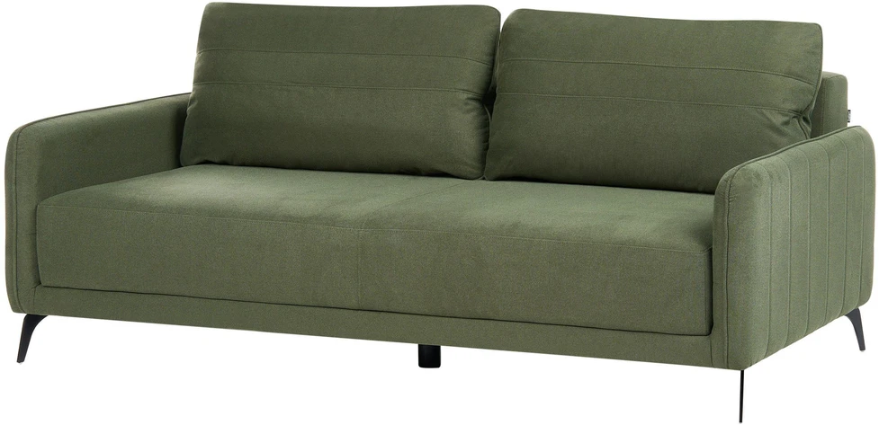Beliani Trijų vietų sofa-lova HEMING, žalia