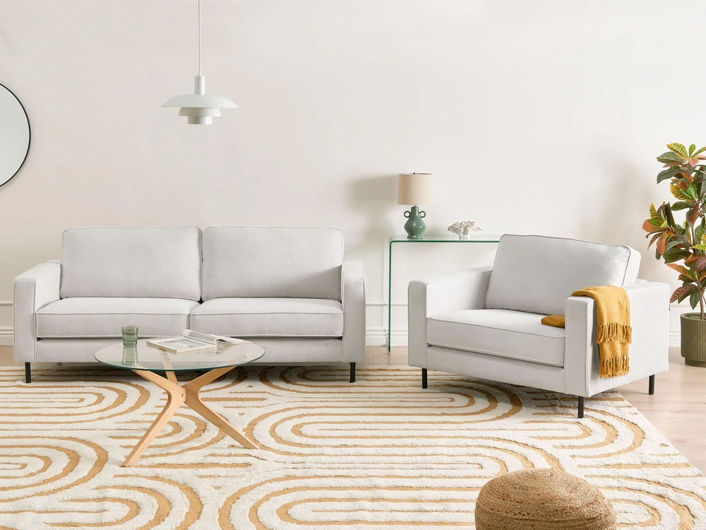 Beliani Trijų vietų sofa SAVALEN, balta
