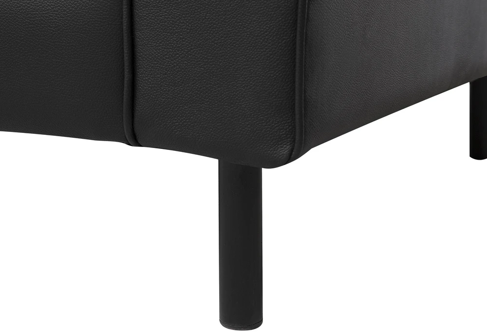 Beliani Trijų vietų sofa SAVALEN iš natūralios odos, juoda