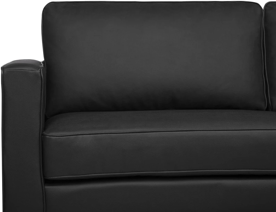 Beliani Trijų vietų sofa SAVALEN iš natūralios odos, juoda