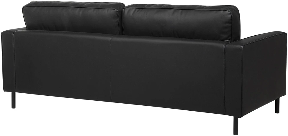 Beliani Trijų vietų sofa SAVALEN iš natūralios odos, juoda