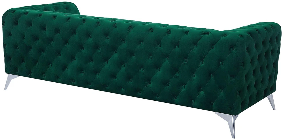 Beliani Trijų vietų sofa SOTRA, veliūras, smaragdo spalva
