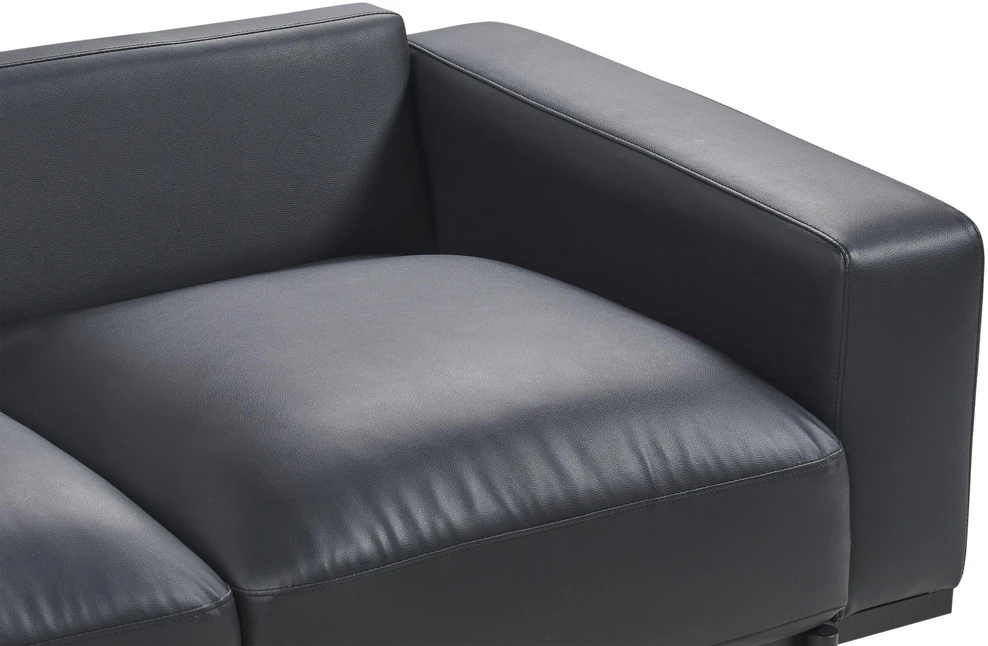 Beliani Trijų vietų sofa SOVIK, eko oda, juoda