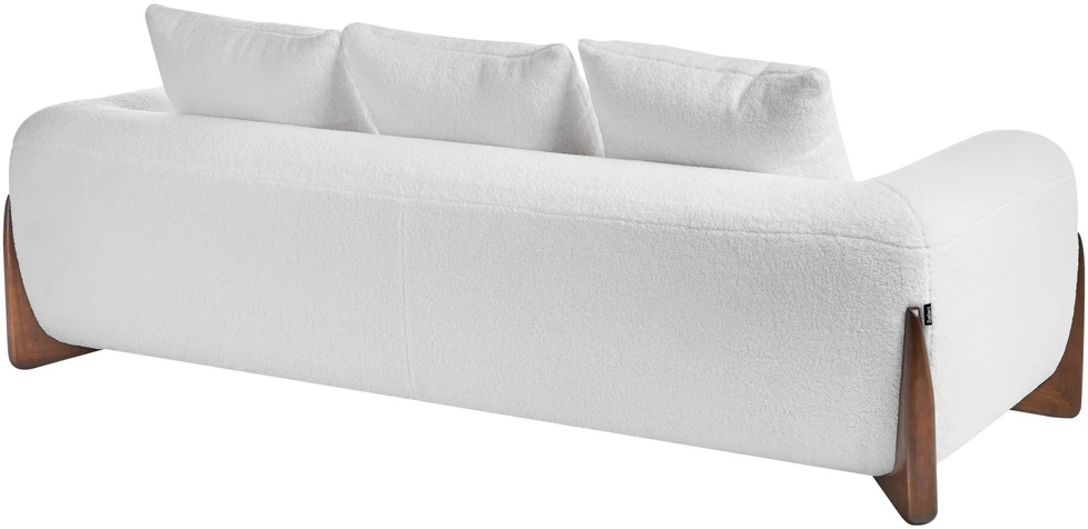 Beliani Trijų vietų sofa VINLIDEN Boucle, balta ir ruda