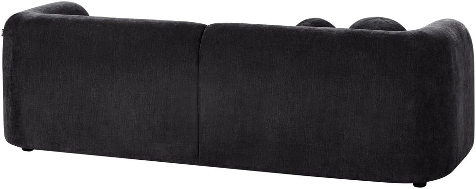 Beliani Trisvietė sofa LEIREN, šenilas, juoda
