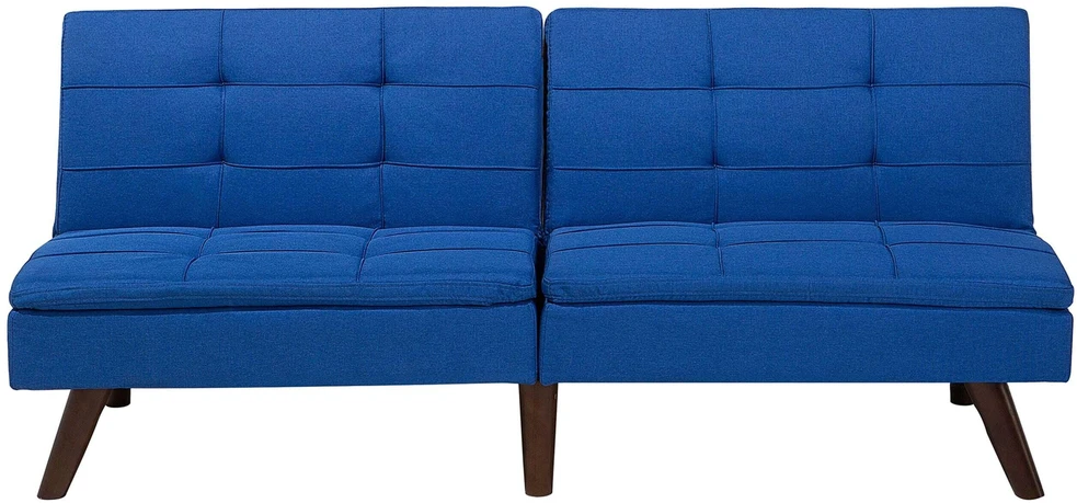 Beliani Trivenė išskleidžiama sofa RONNE tamsiai mėlyna