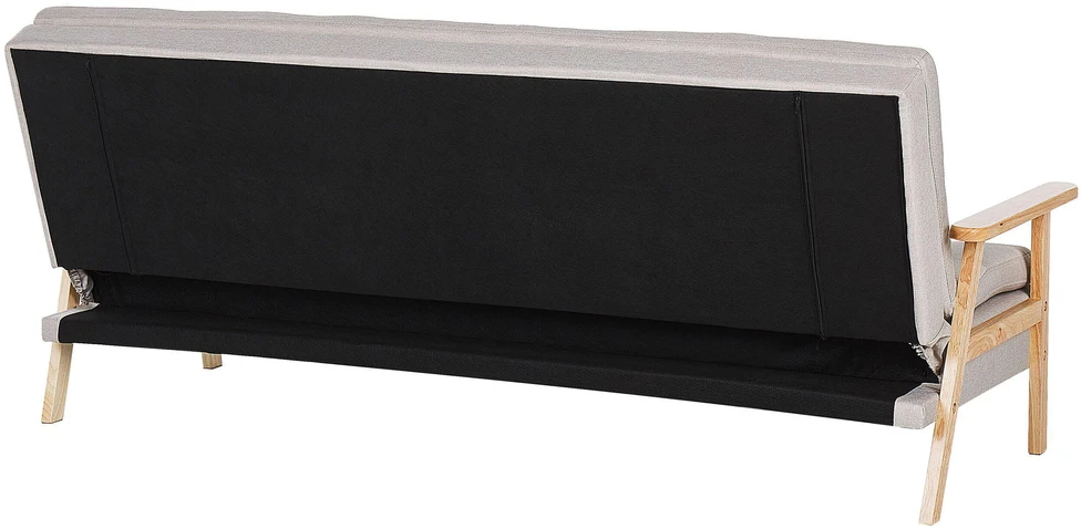 Beliani Trivenė išskleidžiama sofa TJORN smėlio spalvos