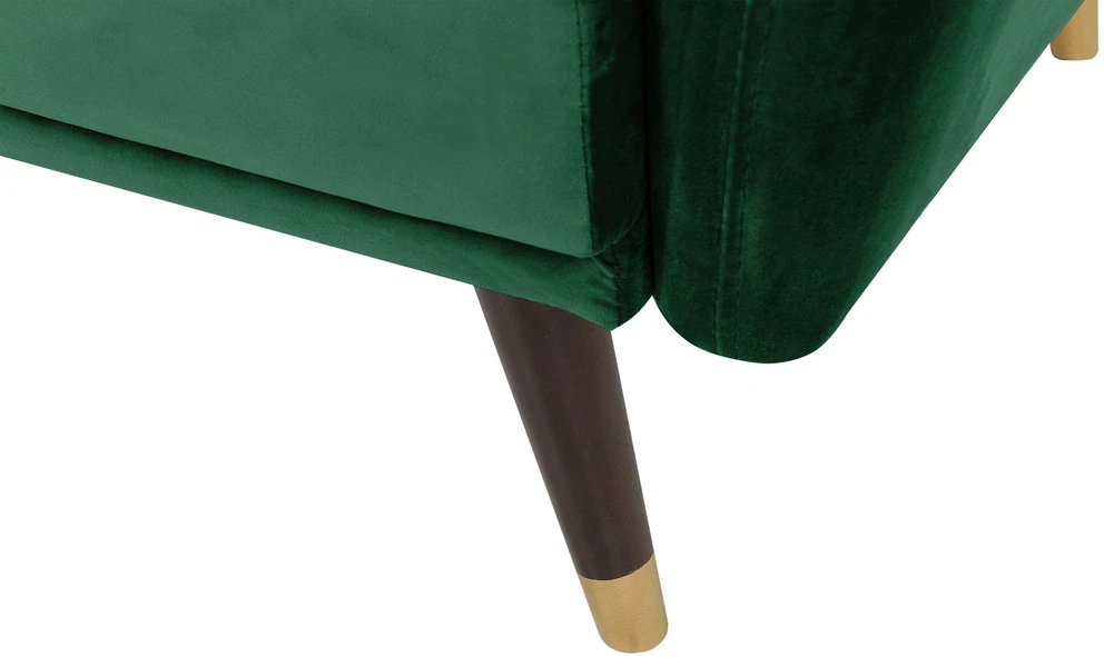 Beliani Trivenė išskleidžiama sofa VIMMERBY, veliūras, smaragdinė
