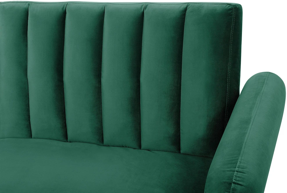Beliani Trivenė išskleidžiama sofa VIMMERBY, veliūras, smaragdinė