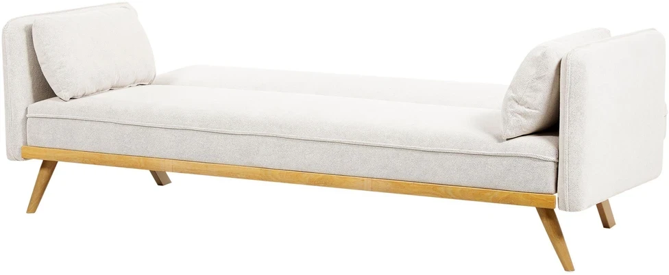 Beliani Trivietė išskleidžiama sofa ASAA, kreminė balta