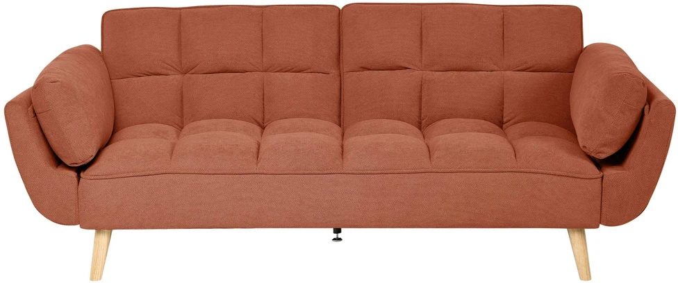 Beliani Trivietė išskleidžiama sofa ASBY, oranžinė