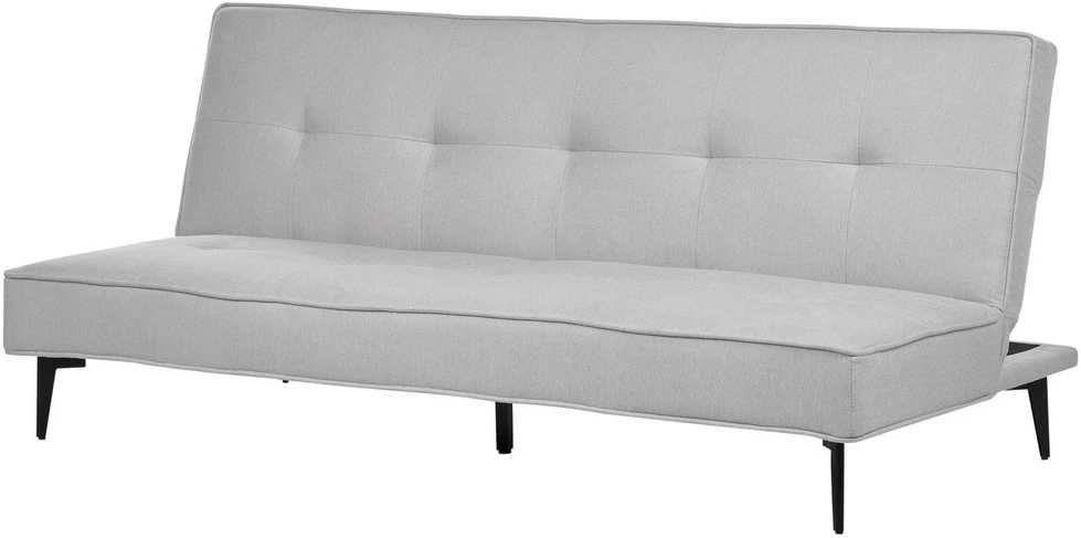 Beliani Trivietė išskleidžiama sofa ESSVIK šviesiai pilka