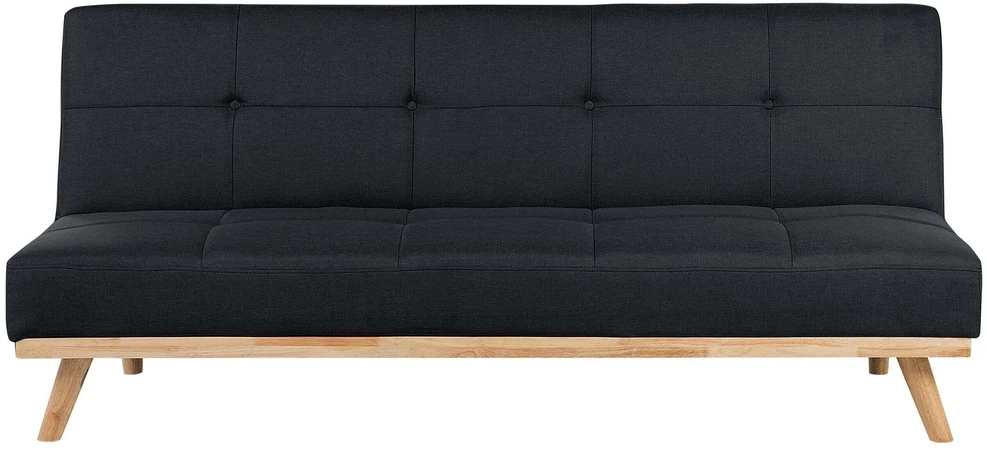 Beliani Trivietė išskleidžiama sofa FROYA, juoda