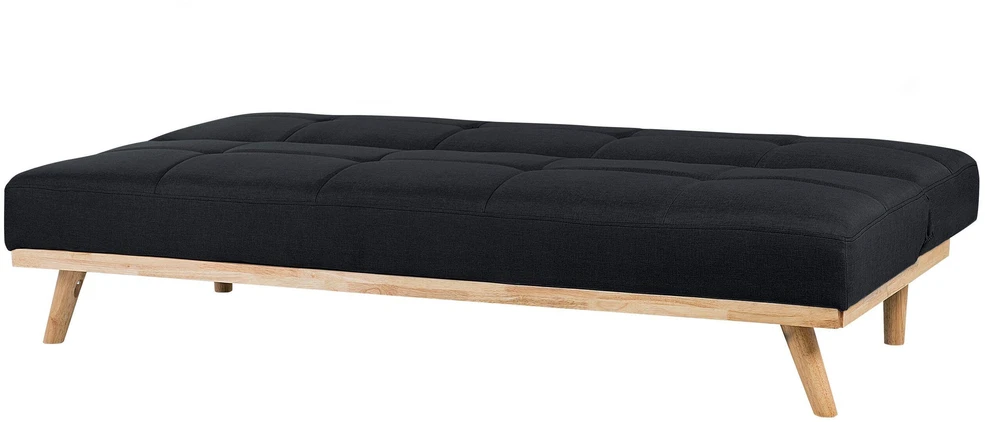 Beliani Trivietė išskleidžiama sofa FROYA, juoda