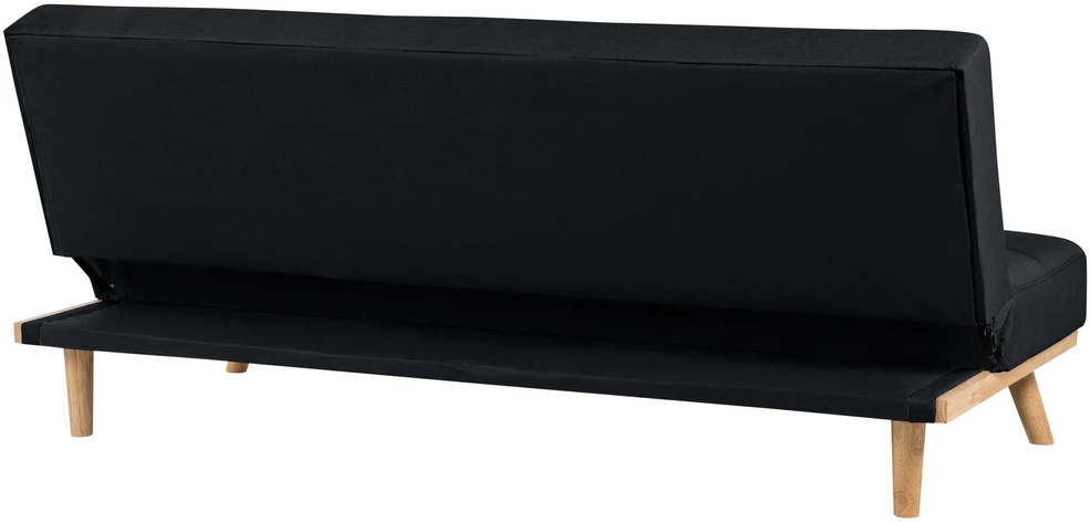Beliani Trivietė išskleidžiama sofa FROYA, juoda