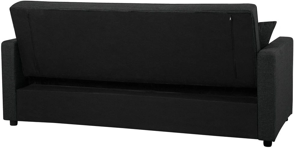 Beliani Trivietė išskleidžiama sofa GLOMMA, juoda
