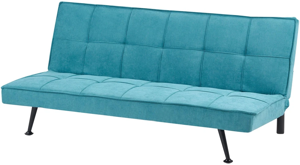 Beliani Trivietė išskleidžiama sofa HASLE, mėlyna