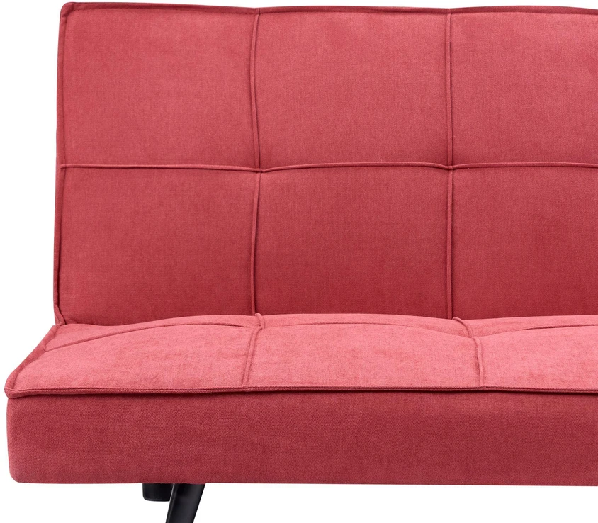 Beliani Trivietė išskleidžiama sofa HASLE, raudona