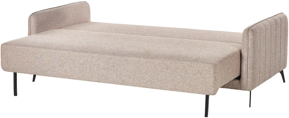Beliani Trivietė išskleidžiama sofa HEMING, šviesiai ruda