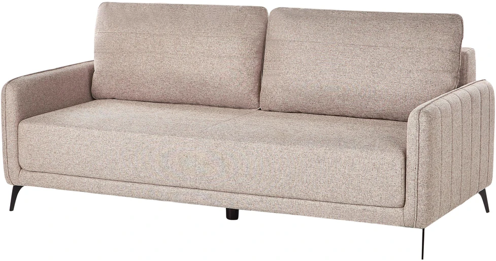 Beliani Trivietė išskleidžiama sofa HEMING, šviesiai ruda