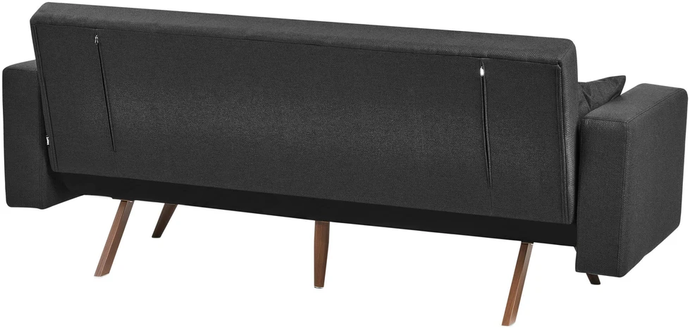 Beliani Trivietė išskleidžiama sofa HJULBY juoda