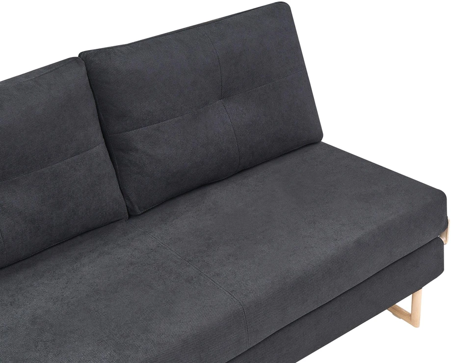 Beliani Trivietė išskleidžiama sofa JERSLEV, juoda