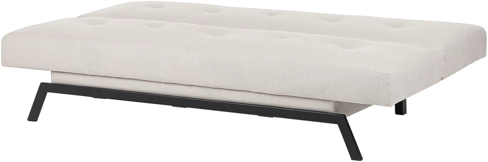 Beliani Trivietė išskleidžiama sofa LEEDS, balta