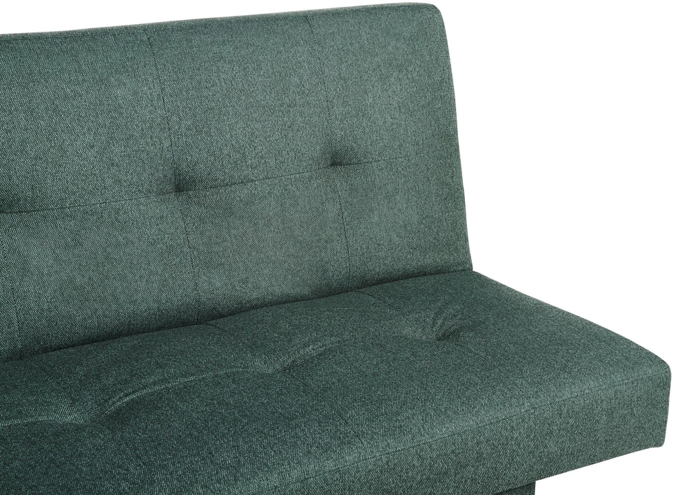 Beliani Trivietė išskleidžiama sofa LEEDS, žalia