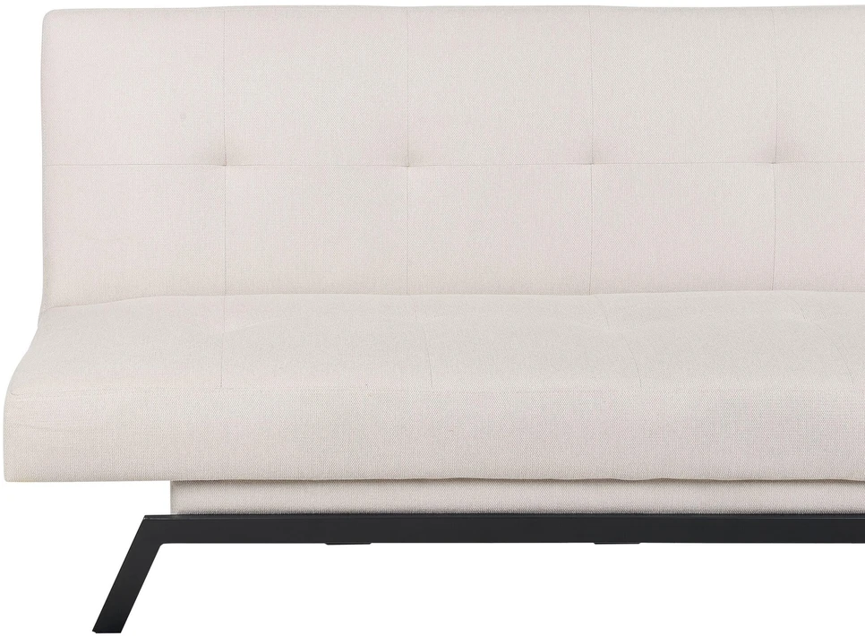 Beliani Trivietė išskleidžiama sofa LEEDS, balta