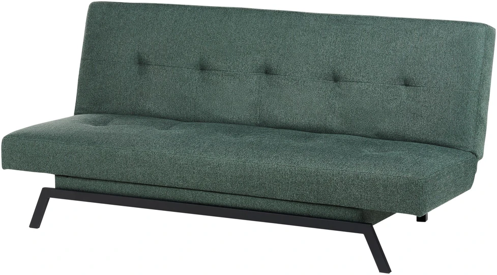 Beliani Trivietė išskleidžiama sofa LEEDS, žalia
