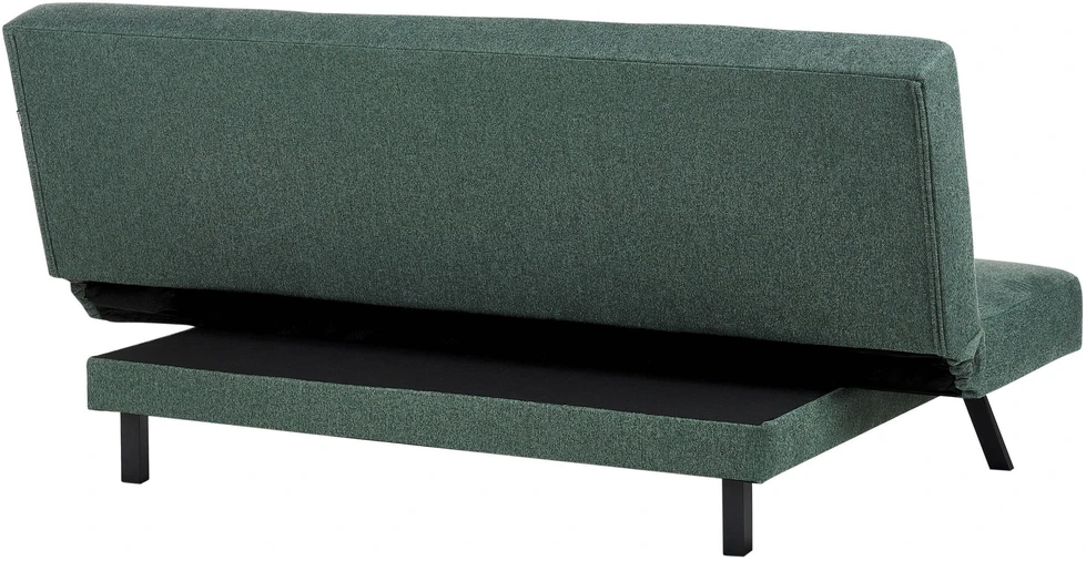 Beliani Trivietė išskleidžiama sofa LEEDS, žalia